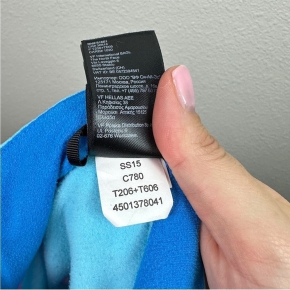 North Face Polartec Fleece Jacket Light Blue Pink Full Zip Small Transitional - Picture 12 of 13
